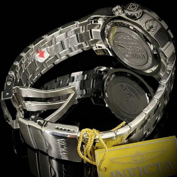 NEW Invicta 0071 Pro Diver SCUBA CLASSIC 48MM Chronograph ALL SILVER SS Watch - Picture 10 of 13